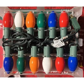 Holiday Living - (4 Sets) 25ct Multi-Color Ceramic C9 Lights 4950674