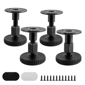 LNSYSNS 4 Pieces Height-Adjustable Feet, Furniture Feet, Height Adjustable, 27-64 mm, Height-Adjustable Furniture Feet, No Drilling, with Non-Slip Pad, for Tables, Cabinets, Other Furniture