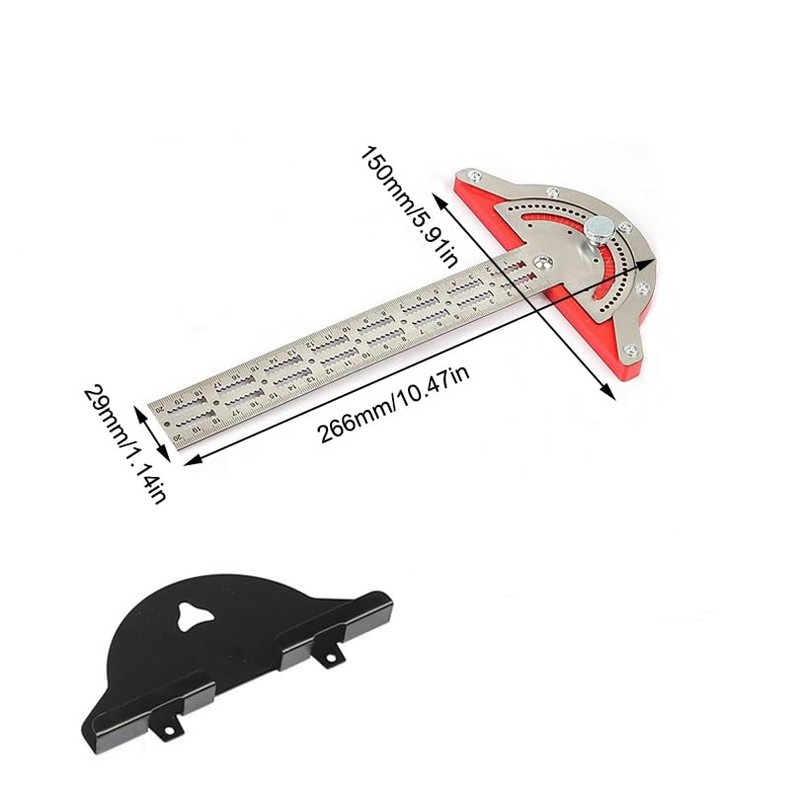 Smgda Protractor, Angle Ruler, 7.9 inches (20 cm), 12.6 inches