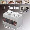 HQHAOTWU Electric Sauce Warmer 2 Pot Sauce Heater Countertop Sauce