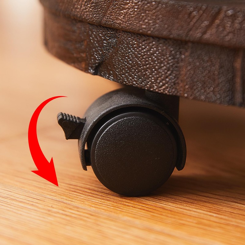 GZQWDC Wood Plant Stand Indoor,Plant Caddy with Lockable Wheels,Pot Stand,Rolling