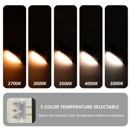 ZestPatio 120V Stair Lights Indoor, 3W 5CCT Dimmable LED Stairway Lights Indoor Outdoor for Stairs Steps Decks, IP65 Waterproof, ETL, Aluminum, Bronze, Pack of 1