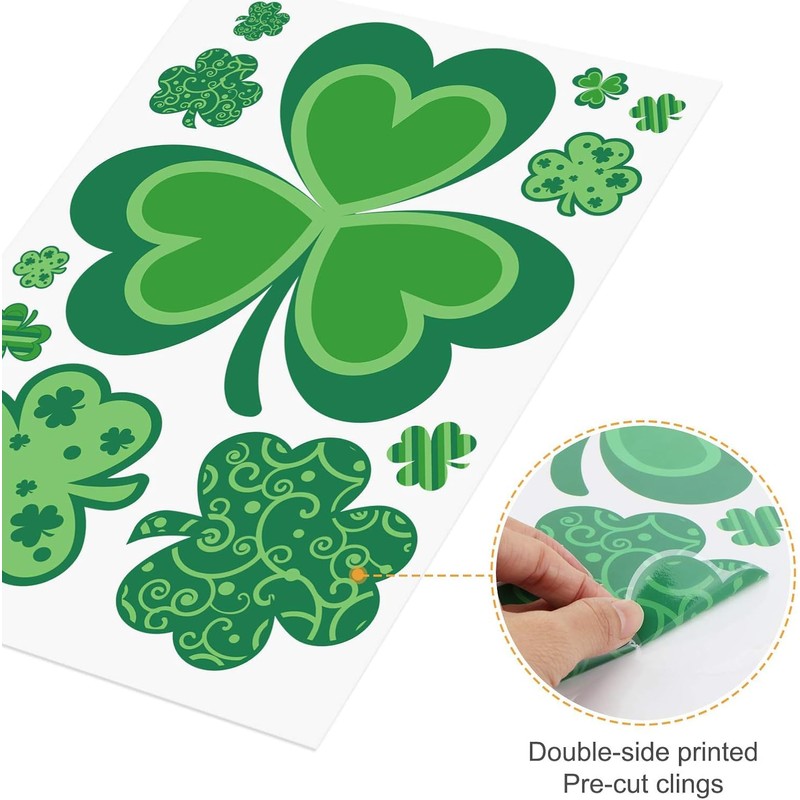 st Patricks Day Decorations Window clings 109 Sheet for Glass