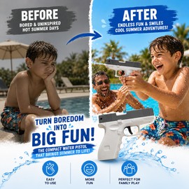 Kids Water Gun Toy for Outdoor Play – Lightweight Manual Squirt Blaster for Pool, Beach & Backyard Fun