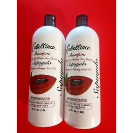 CABELLINA 2 PACK CABELLINA SAPUYULO SHAMPOO  REVITALIZADOR DE CABELLO 32 OZ EACH