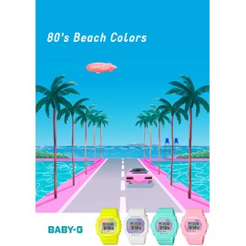 Casio Baby G BASIC (BGD-570 Series) Wristwatch, Limited Edition / Pink (80's Beach Color), Watch 80's Beach Colors