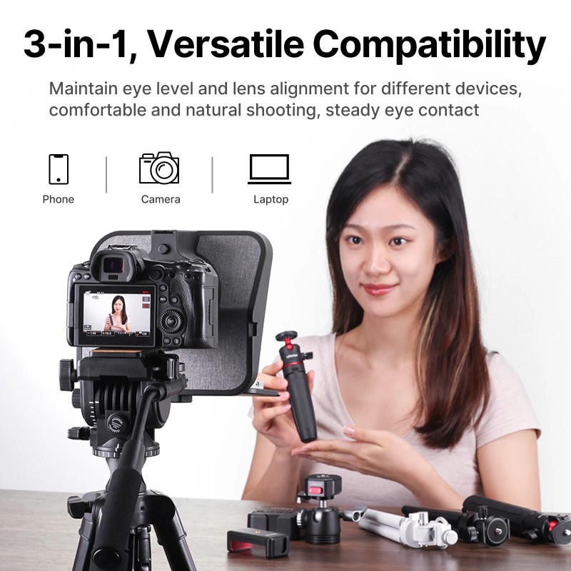 Ulanzi RT02 Universal Teleprompter Prompter for DSLR Camera Phone Tablet