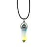 VIE Double Point Pencil Pendant, Black String, Glass (Colour E)