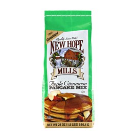 New Hope Mills Flavored Pancake Mix- Two 24 oz. Bags- Your Choice of 5 Different Varieties (Apple Cinnamon) - 2 PACK