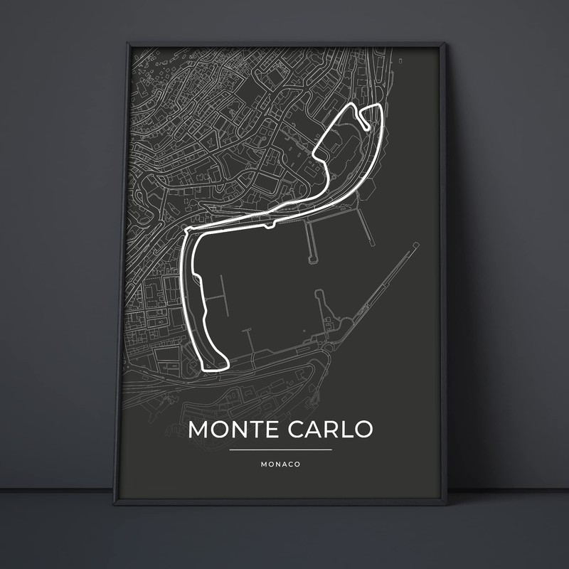 Vacentures Monaco Racing Track Poster - Gift for Motorsport Fans