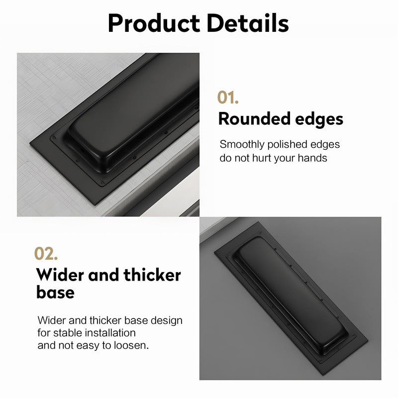 Foyscr 2 Pack 150mm Stainless Steel Flush Pull Handles, Matte