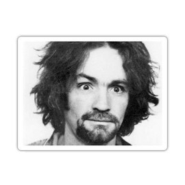 GT Graphics Charles Manson Mug Shot - 5" Vinyl Sticker - for Car Laptop I-Pad - Waterproof Decal