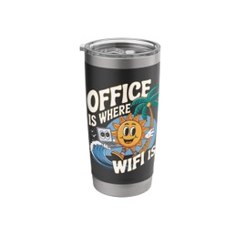 Digital Nomad Virtual Assistant Remote Work Wireless Living Stainless Steel Insulated Tumbler