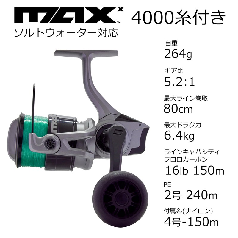 Abu Garcia Max X 4000 with Thread for Beginners, Beginners,
