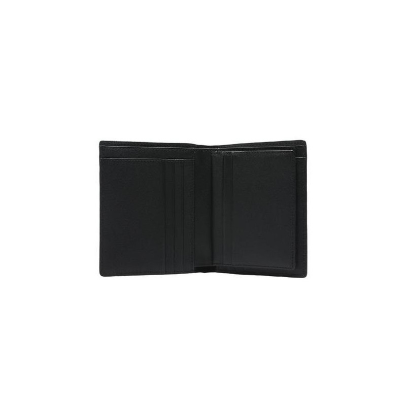 Daks (신세계강남점)블랙 DD경판로고 매트 가죽 중지갑 DBWA9F362 Shinsegae Gangnam Store