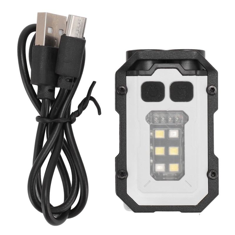 Small Powerful EDC Flashlight 300LM USB Rechargeable Mini Pocket Keychain