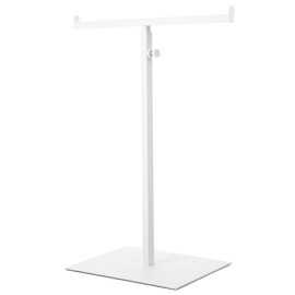 DEARMAMY T-shaped Display Stand Handbag Display Stand Stainless Steel Adjustable Handbag Stand Double Hook Holder Necklace