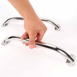 12" Oval Handrail Polished Grab Handle Stainless Steel Handrail for Marine Yacht/RV (2PCS)