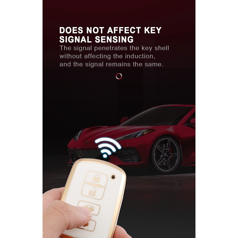 TECART Soft TPU Key Case Fit For Toyota Avalon Camry