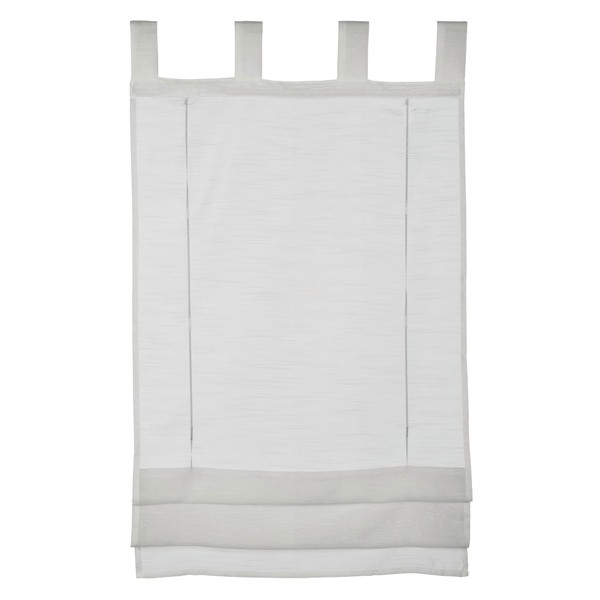 GARDINIA Roman Blind Sheer Voile Tabs White 70cm x 140cm