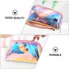 OATIPHO 2Pcs Transparent TPU Makeup Bag Travel Toiletry Pouch for