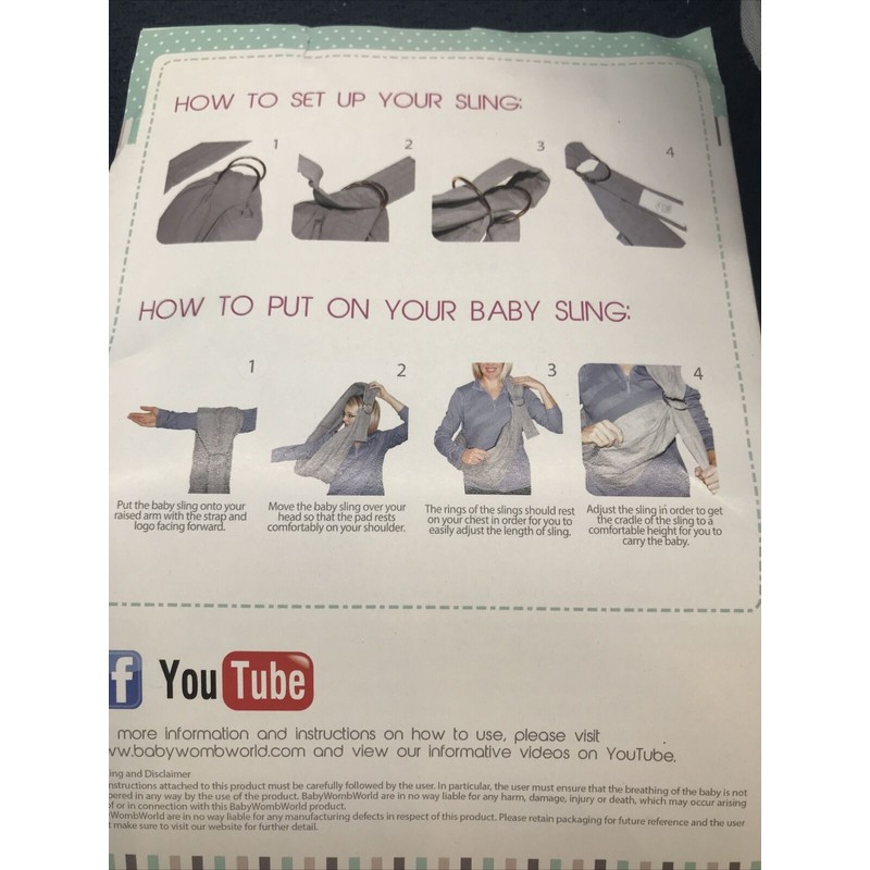 Baby womb world sling wrap carrier for newborns
