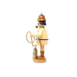 Drechslerei Friedbert Uhlig, incense smoker no. 055/N, fireman, natural, 25 cm high, turned from regional wood, real handmade from the Ore Mountains, Christmas, wood art, real wood