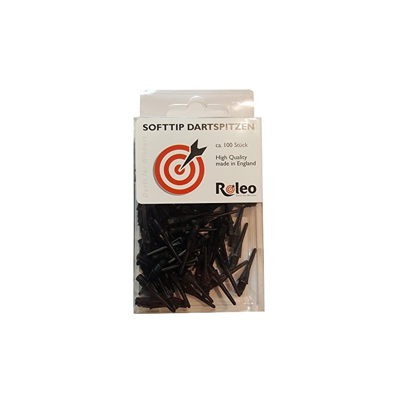 Soft Tip Dart Points Roleo – Pack of 100 Black