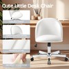 Morkprism Vanity Chair with Back,Armless Desk Chair Cute Small Office