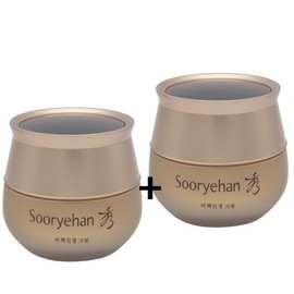 beautiful Sooryehan Bichek Ginseng Cream 1+1 Anti-wrinkle Moisturizing Whitening Cosmetic, 2 Items, 30L / 수려한 비책진생 크림 1+1 주름개선 보습 미백 화장품, 2개, 30L