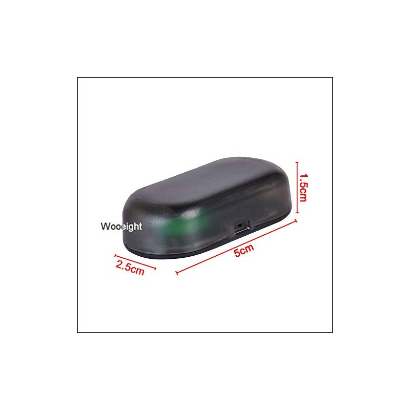 Riloer Solar Power Simulated Warning Light, Car Alarm LED Light