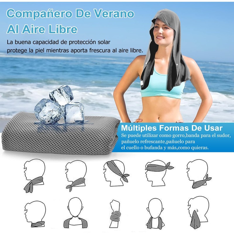 Toalla de enfriamiento con capucha UV – TAFUCO, absorción rápida