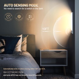 4 Pack Under Cabinet Lighting Wireless, 68 LED Magnetic Closet Lights Rechargeable Battery Operated Motion Sensor Light Indoor, Under Counter Lights for Kitchen, Wardrobe, Stairs, Warm Light