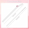 6 PCS Glass Straws Reusable,Glass Straws with Charms,Bent Straws with