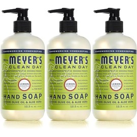 MRS. MEYER'S CLEAN DAY MRS. MEYER'S CLEAN DAY Liquid Hand Soap, Cruelty-Free, and Biodegradable Hand Wash Made with Essential Oils, Lemon Verbena Scent, 12.5 Oz (Pack of 3)