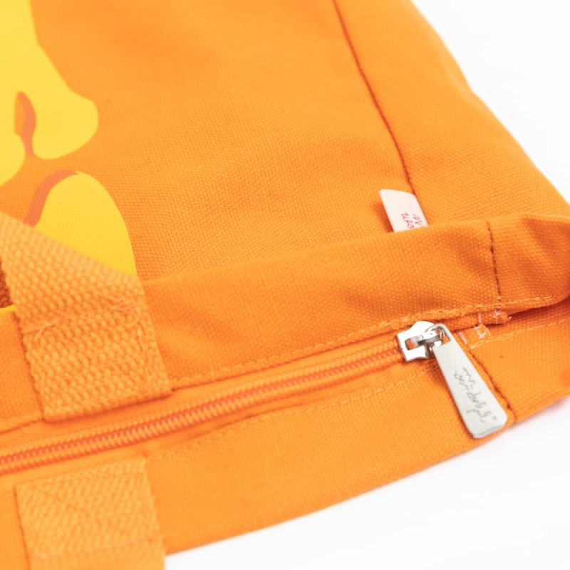 Mr. Wonderful Stoffbeutel – Gehen Sie mit Ihrem Fluss, Orange,