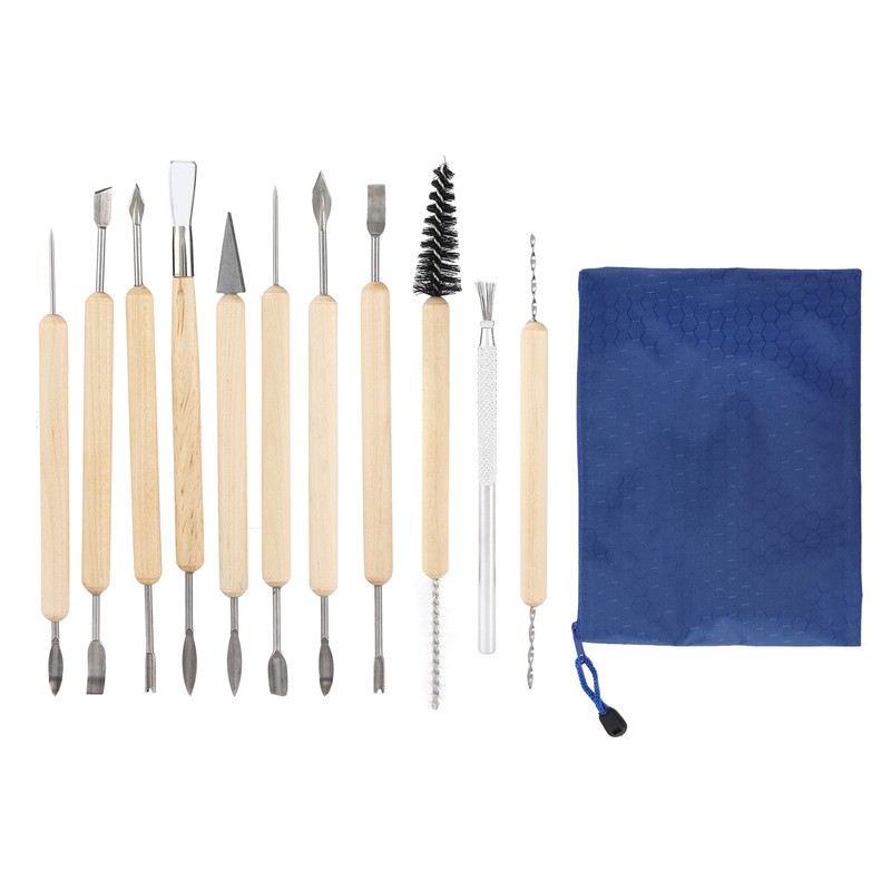 11pcs Soft Clay Carving Knives Multipurpose Stainless Pottery Sculpting Tools
