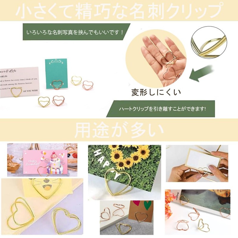 YUWENW メモクリップ ホルダー 15枚 2色 立て 可愛い 写真 おしゃれ 金具
