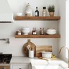 INHABIT UNION Rustic Brown Floating Shelves for Wall，24in Wall Mounted