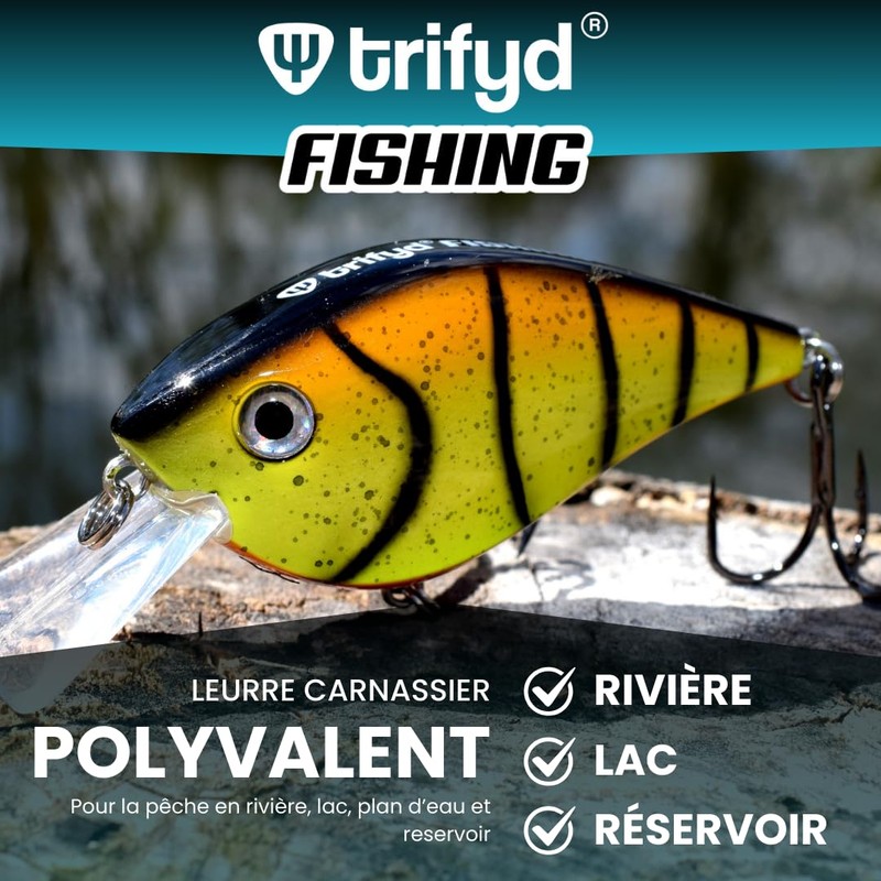 trifyd ® Fishing Pike Lure, Pack of 3 crankzilla predatory