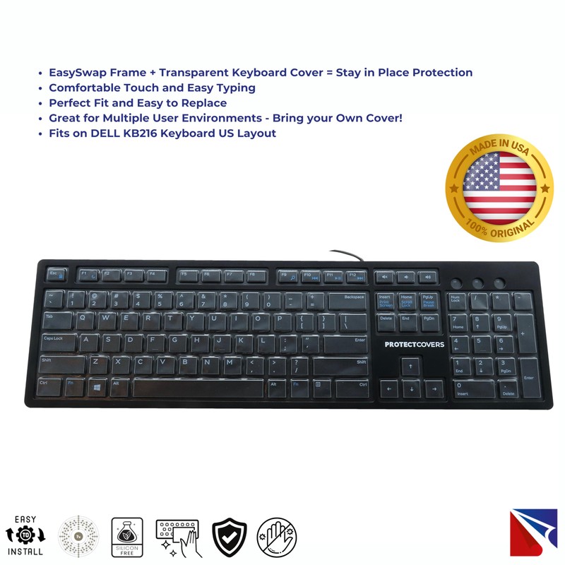 PROTECTCOVERS EasySwap Frame and Keyboard Cover for DELL KB216 –