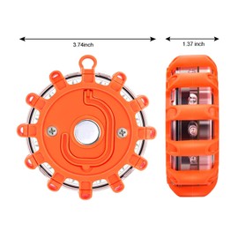Kitgo [6 Pack LED Road Flares Flashlight Emergency Safety Warning Light Kit for Car Truck RV Vehicles Boat with Magnetic Base & Hook…