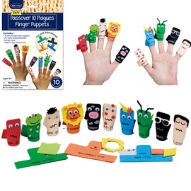 Rite Lite Ten Plague Finger Puppets For Story Time, Education, Passover, and Party Favors - Passover Gifts