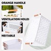 Odowalker Plastic Storage Basket Bins White Organizing Basket 6 Pcs