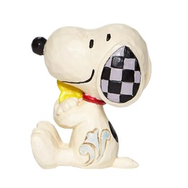 Enesco Peanuts by Jim Shore Snoopy Hugging Woodstock Figura en Miniatura, 2.5 Pulgadas, Multicolor