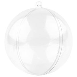 MIKAILE 8cm Christmas Clear Hollow Ball Fillable Handmade DIY Ornaments Balls (20pcs)