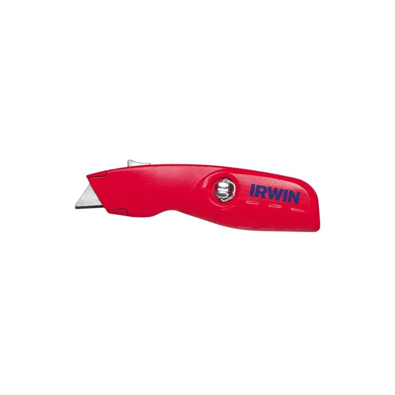 IRWIN Utility Knife, Self-Retracting for Safety (2088600), Red