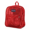 JanSport Mesh Pack - See Through Backpack, Red Tape