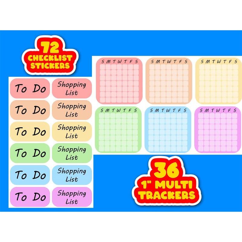 648 Habit Tracker Planner Stickers, Daily Routine Organiser Journal Stickers