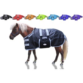 Derby Originals Mini Horse & Foal Winter Turnout Blanket - Reflective, No-Hardware Design, 600D Waterproof Outer, 150g Insulation, 170T Lining, Adjustable Fit, 1-Year Warranty